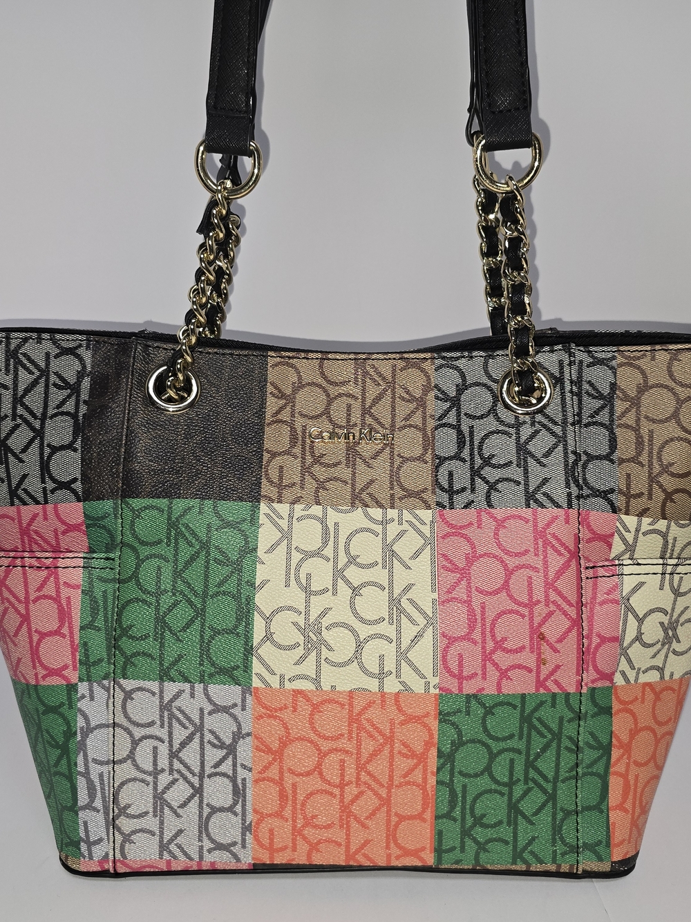 Calvin Klein Multicolor Patchwork Logo Tote Bag